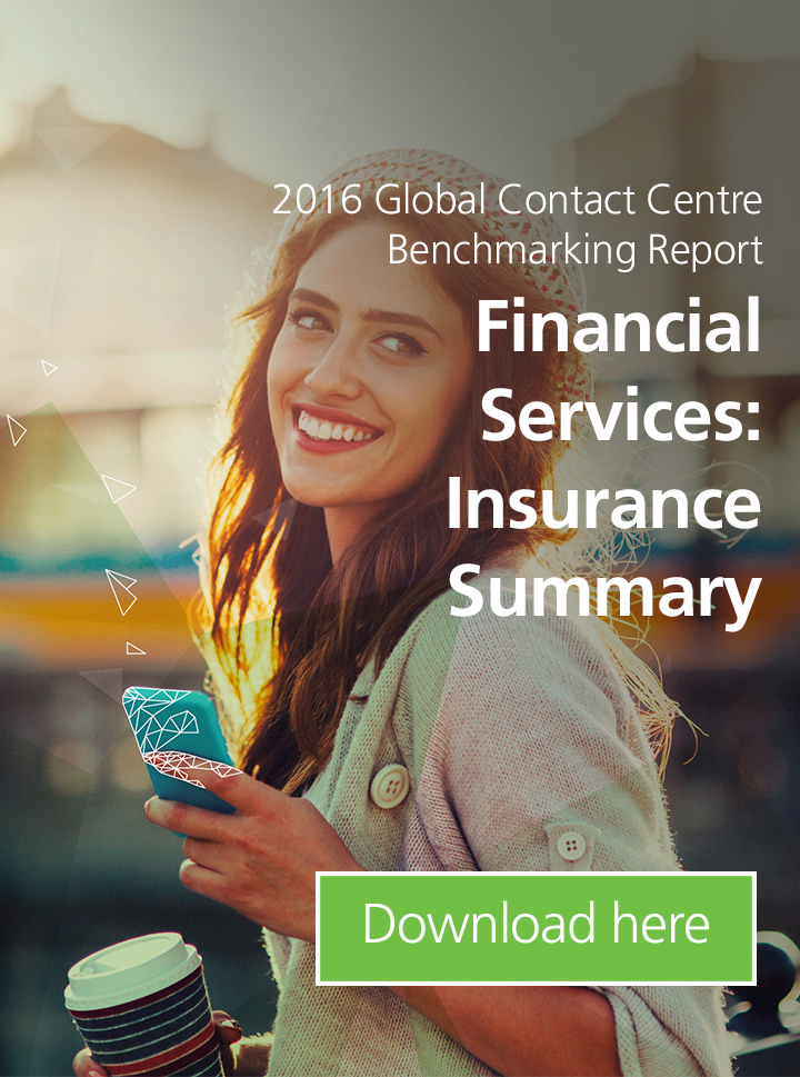2016 Dimension Data Global Contact Centre Benchmarking Report: Financial Services - Insurance